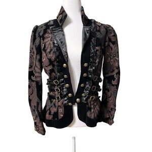 ⭐️CHARADES LADY PIRATE COSTUME JACKET - VELVET LUXE, SIZE LARGE, EUC!⭐️